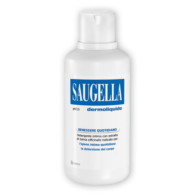 Saugella Dermoliquido Detergente Intimo con Estratto di Salvia 500ml ph 3.5