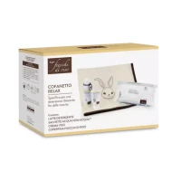 Fiocchi di Riso Cofanetto Regalo Relax con Copertina, Latte Detergente, Crema Viso e Salviette Acqua Non Acqua