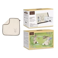 Fiocchi di Riso Cofanetto Regalo Relax con Copertina, Latte Detergente, Crema Viso e Salviette Acqua Non Acqua
