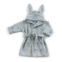 Bamboom Accappatoio in Spugna di Bambù con orecchie 2-4 Anni - Ice Blue