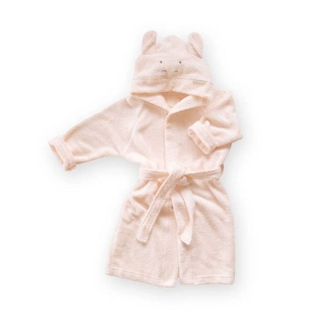 Bamboom Accappatoio Bambino in Spugna di Bambù 4-6 anni - Ippopotamo Water Peach