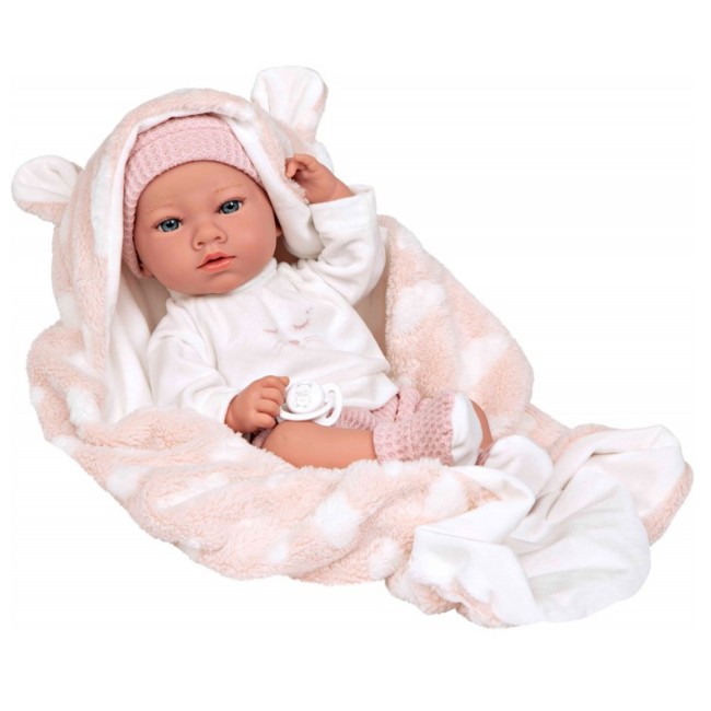 Arias Bambola Reborn Aina 45cm Bambolotto Neonato con Ciuccio