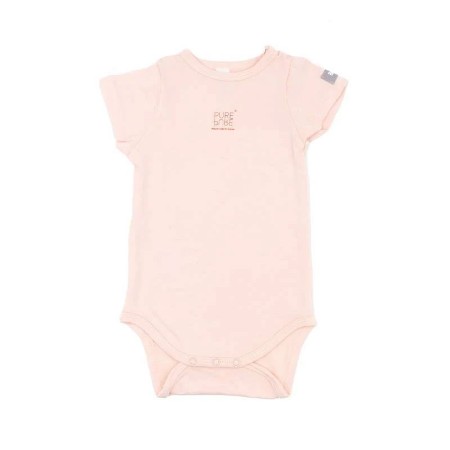 Bamboom Body Maniche Corte Neonato con Apertura Davanti - Pink