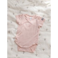 Bamboom Body Maniche Corte Neonato con Apertura Davanti - Pink