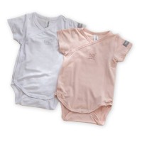 Bamboom 2 pz Body a Maniche Corte con Bottoni 18-24m - Rosa
