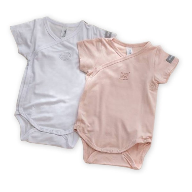 Bamboom Set 2pz Body Neonato Maniche Corte con Bottoni 3m - Rosa