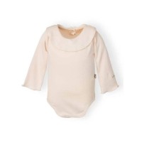 Bamboom Body Neonato Elegante a Maniche Lunghe con Collo Volant 