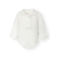 Bamboom Body Bimbo Polo a Maniche Lunghe con Colletto - Off White
