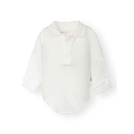 Bamboom Body Bimbo Polo a Maniche Lunghe con Colletto - Off White