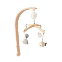 Bamboom Giostrina Carillon Culla in Legno con Pupazzetti in Maglia - Fishes