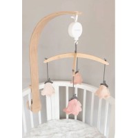 Bamboom Giostrina Carillon Culla in Legno con Pupazzetti in Maglia