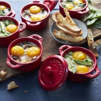 Immagine di Staub Set 4 Mini Cocotte in Ceramica Rosso