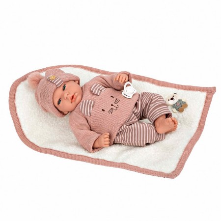 Arias Bambola Collezione Elegance 40 Cm Andie Rosa con Coperta