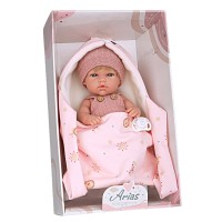 Arias Bambola Reborn Natal Rosa Collezione Elegance 30 Cm con Portabebé