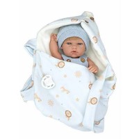 Arias Bambola Reborn Natal Azul Collezione Elegance 30 Cm con Portabebé