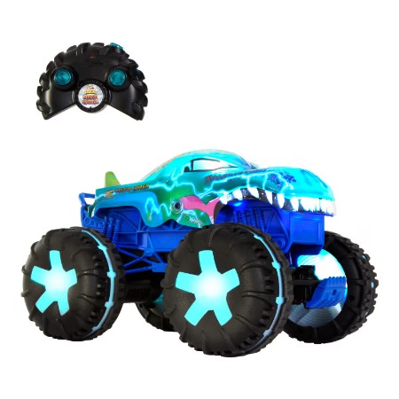 Hot Wheels Monster Trucks Mega-Wrex Alive Veicolo Radiocomandato con Luci e Suoni
