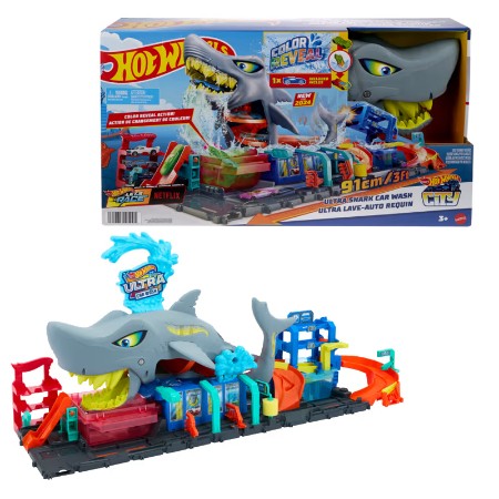 Hot Wheels City Autolavaggio Mega Squalo