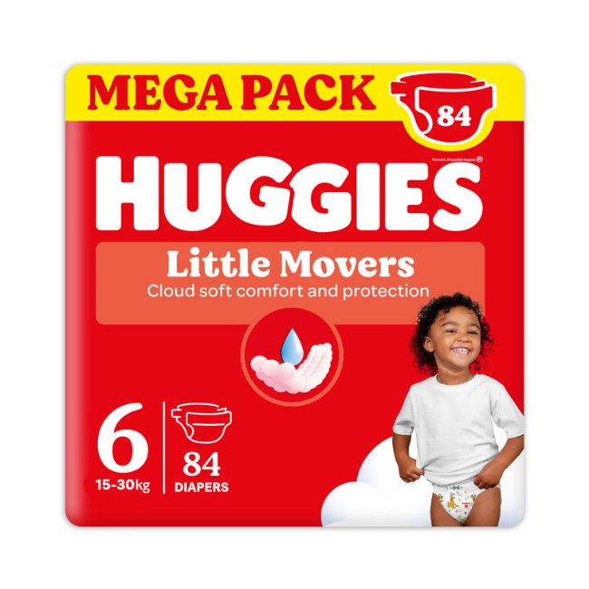 Paniate Huggies Pannolini Little Movers Mega Pack 15-30kg 84 pz