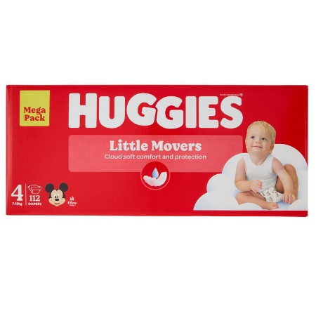 Huggies Pannolini Little Movers 4 Mega Pack 7-18kg - 112 pz
