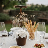 Immagine di Zafferano Lampada da Tavolo Poldina Reverso Ricaricabile Corten