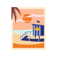 Ravensburger CreArt Serie Trend C - Cottage sulla Spiaggia
