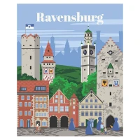 Ravensburger CreArt Serie Trend C - Versione Anniversario: Città di Ravensburg