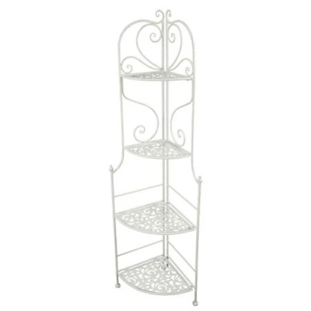 Vacchetti Scaffale Metallo Jessica Bianco ad Angolo 4 piani H160 cm