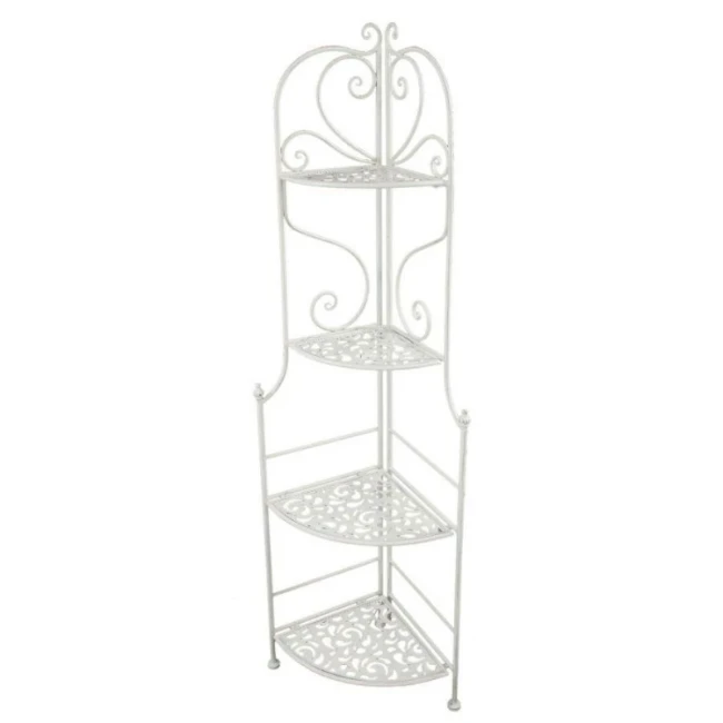 Vacchetti Scaffale Metallo Jessica Bianco ad Angolo 4 piani H160 cm