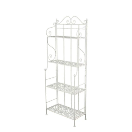 Vacchetti Scaffale in Metallo Jessica Bianco Brush 4 piani H158 cm