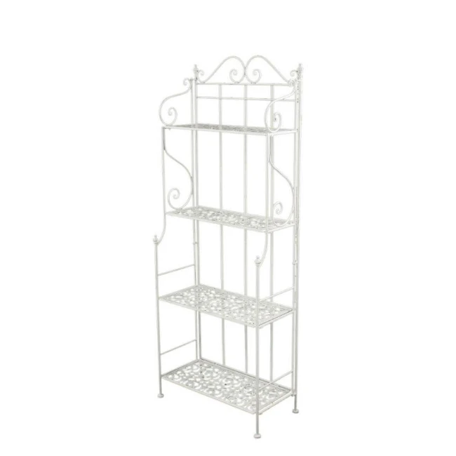 Vacchetti Scaffale in Metallo Jessica Bianco Brush 4 piani H158 cm