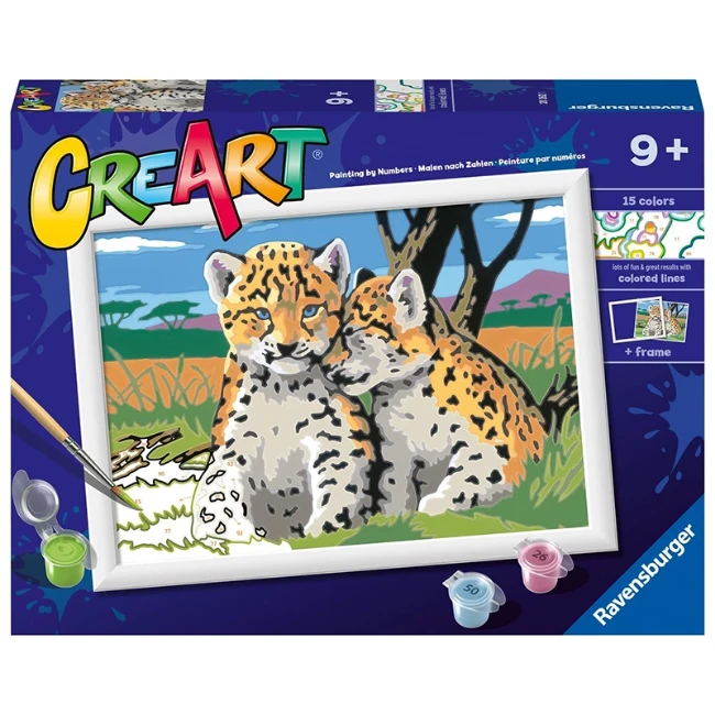 Ravensburger CreArt Serie D Classic - Cuccioli di Leopardo