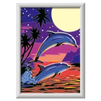 Ravensburger CreArt Serie E Classic - Delfini al Chiaro di Luna
