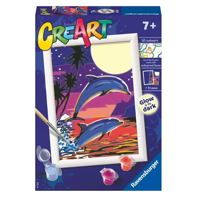 Ravensburger CreArt Serie E Classic - Delfini al Chiaro di Luna