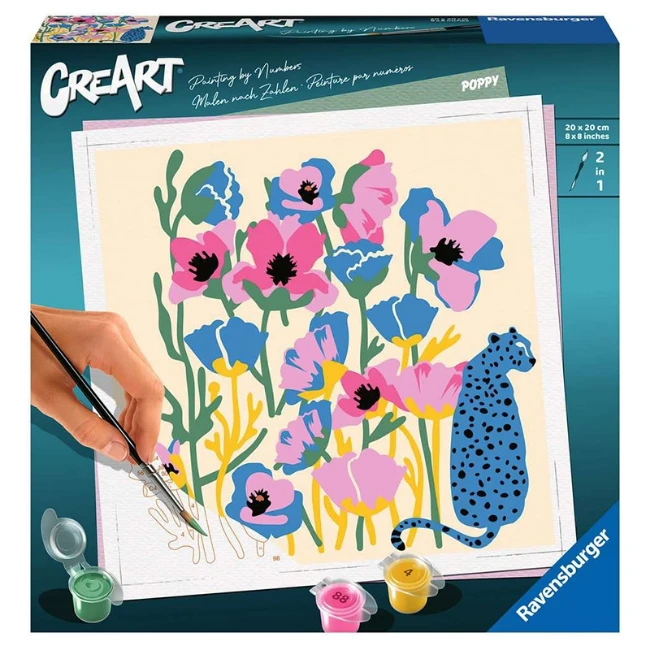 Ravensburger CreArt Serie Trend Quadrati - Poppy: Papaveri