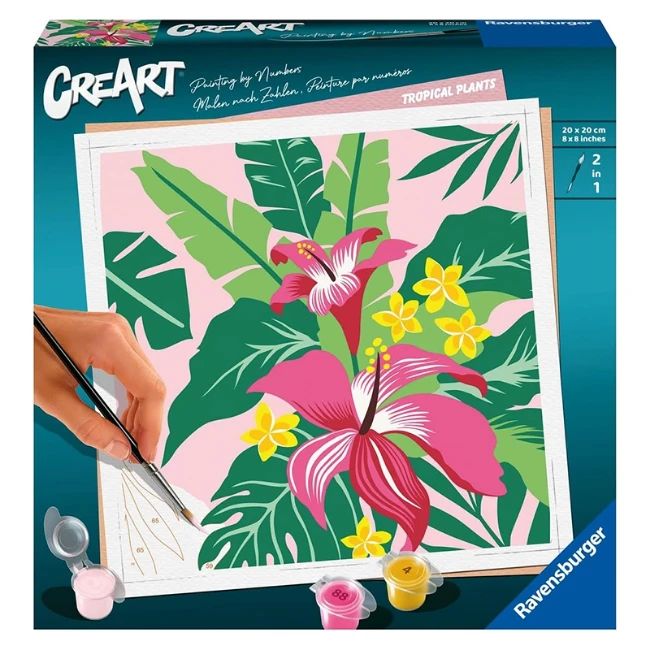 Ravensburger CreArt Serie Trend Quadrati - Tropical Plants