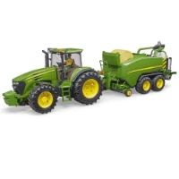 Immagine di Bruder 2032 Rimorchio John Deer Raccogli Fieno con Avvolgitore
