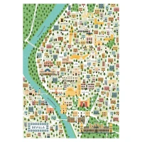 Ravensburger Puzzle Mappa di Siviglia 1000 pezzi