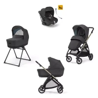 Inglesina System Quattro Electa con Telaio, Navicella, Stand Up e Seggiolino Auto Darwin Recline i-Size - Upper Black