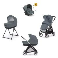 Inglesina System Quattro Electa con Telaio, Navicella, Stand Up e Seggiolino Auto Darwin Recline i-Size - Union Grey