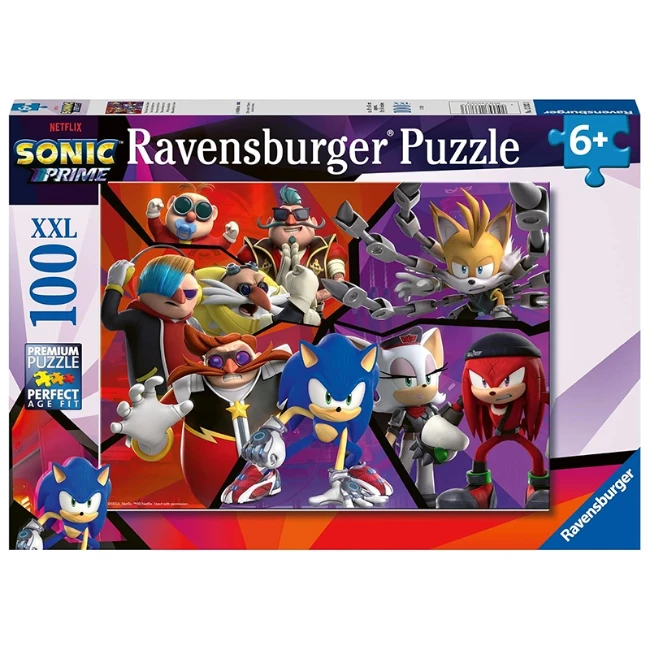 Ravensburger Puzzle Sonic Prime 100 pezzi XXL