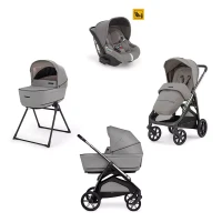 Inglesina System Quattro Aptica con Passeggino, Navicella e Seggiolino Auto Darwin i-Size - Platinum Grey
