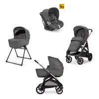 Inglesina System Quattro Aptica con Passeggino, Navicella e Seggiolino Auto Darwin i-Size - Velvet Grey