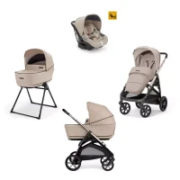 Inglesina System Quattro Aptica con Passeggino, Navicella e Seggiolino Auto Darwin i-Size - Pashmina Beige