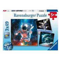 Ravensburger Avventure nello Spazio 3 Puzzle da 49 pezzi