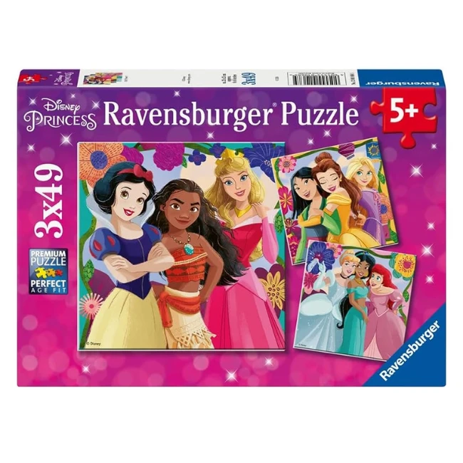 Ravensburger Disney Princess 3 Puzzle da 49 pezzi