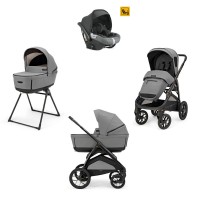 Inglesina System Quattro Aptica XT con Telaio, Ruote All-Terrain, Seggiolino Darwin e Stand-Up - Canyon Grey