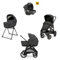 	Inglesina System Quattro Aptica XT con Telaio, Ruote All-Terrain, Seggiolino Darwin e Stand-Up - Magnet Grey