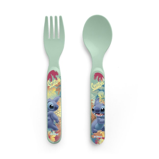 Lulabi Set Cucchiaio e Forchetta Neonato Stitch Hawaii