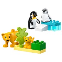 LEGO DUPLO Famiglie di Animali Selvatici: Pinguini e Leoni 10442