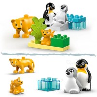 LEGO DUPLO Famiglie di Animali Selvatici: Pinguini e Leoni 10442